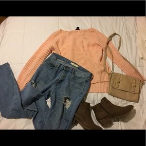 Faded Glory Brown Heeled Ankle Booties